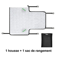 Demi-Housse Voiture Aluminium Pare-Brise et Toit 3 Couches