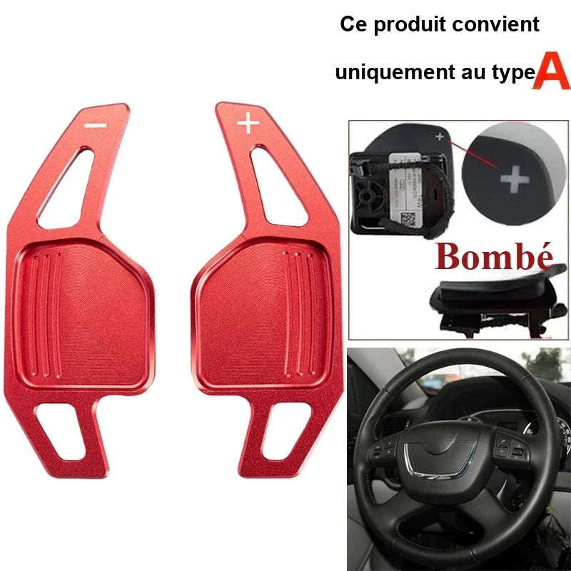 Palettes au Volant Skoda Octavia 2 1Z Superb 2009-2012 Aluminium