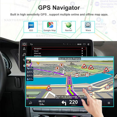 Autoradio BONROAD CarPlay Audi A6 C6 4F 2005-2011