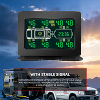 Capteur de Pression des Pneus Solaire TPMS 6 ou 8 Roues Écran LCD