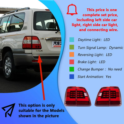 Feux Arrière LED Toyota Land Cruiser Lc100 Lexus Lx470