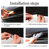 Projecteur Porte Volvo V60 2013-2024 LED, Lot de 2, 8 Motifs, Remplacement Direct
