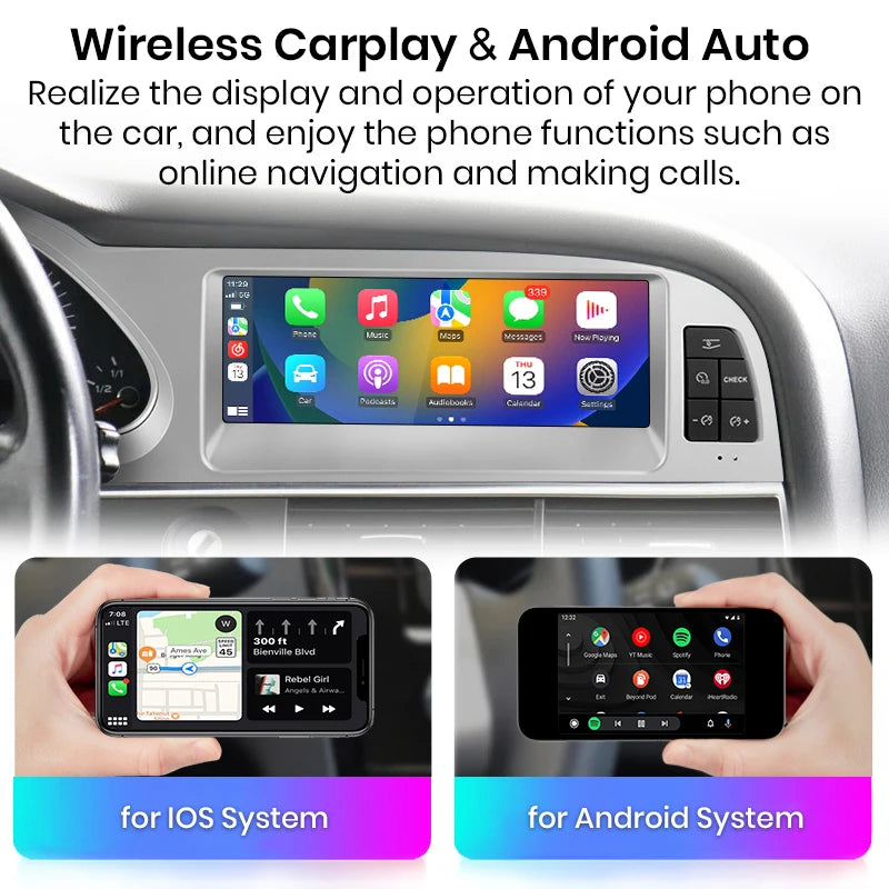 Autoradio Junsun CarPlay Audi A6 C6 4F 2005-2011 — détail de finition