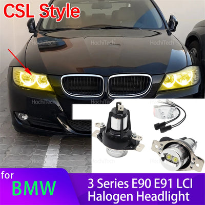 Ampoules LED Angel Eyes Jaune BMW E90 E91 LCI 2009-2011