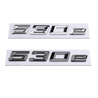 Emblème de Coffre BMW Lettres 316e, 318e, 320e, 330e, 530e, 740e, Noir Brillant ou Argent