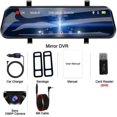 Dashcam E-ACE A37 2.5K Écran Tactile GPS WiFi