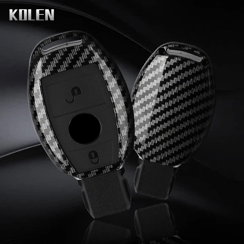 Étui de Protection Clé Mercedes Classe A B C E GLA GLC CLA CLS Fibre de Carbone 2 ou 3 Touches
