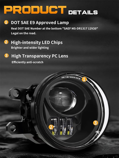 Feux Antibrouillard LED Toyota Tacoma 4Runner Tundra