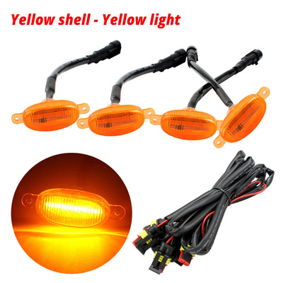 Éclairage LED Ambre Universel 12V Voiture 4 Pièces