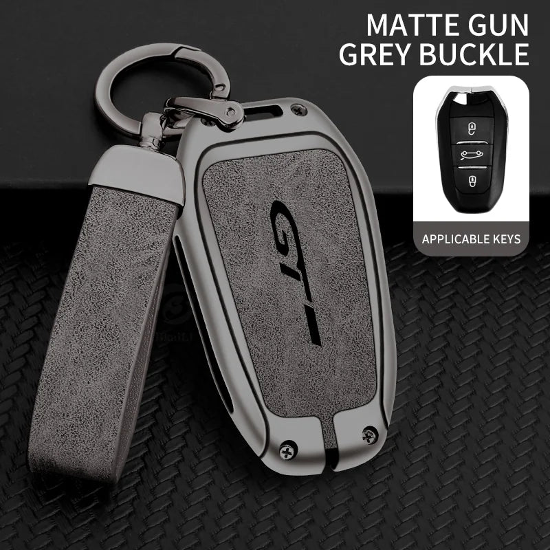 Coque de Clé Peugeot GT Line 3 Touches Alliage de Zinc Suédine