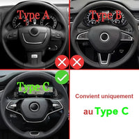 Palettes au Volant Skoda Octavia MK4 Enyaq Karoq Kodiaq Aluminium Grand Format