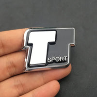 Emblème T Sport Métal Toyota Coffre Autocollant Yaris Corolla Prius RAV4 Hilux Camry Supra