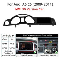 Autoradio Android 14 Audi A6 C6 Q7 2005-2015 CarPlay