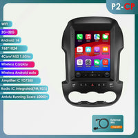 Autoradio Android Ford Ranger 2012-2015 Écran Vertical 9,7 Pouces CarPlay Sans Fil GPS DSP