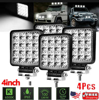 Feux Antibrouillard LED 4 Pouces 12V 24V IP68 Kit 4 Pièces