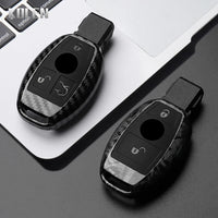 Étui de Protection Clé Mercedes Classe A B C E GLA GLC CLA CLS Fibre de Carbone 2 ou 3 Touches