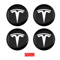 Cache-Moyeux Tesla Model 3 Y S X 56mm Logo — vue en situation