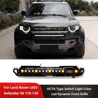 Calandre LED Dynamique Land Rover Defender L663 90 110 130 2020-2026 Type OCTA Jaune Blanc
