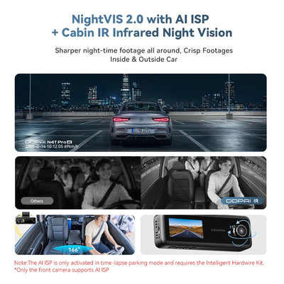 Dashcam DDPAI N4T Pro 3 Canaux 4K HDR