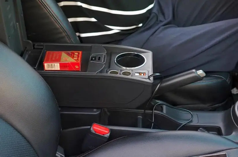 Accoudoir Peugeot 207 207 CC Console Centrale avec Rangement Porte-Gobelet et USB
