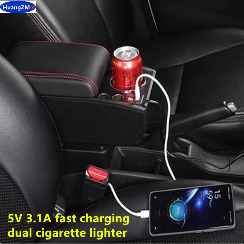 Accoudoir Peugeot 207 207 CC Console Centrale avec Rangement Porte-Gobelet et USB