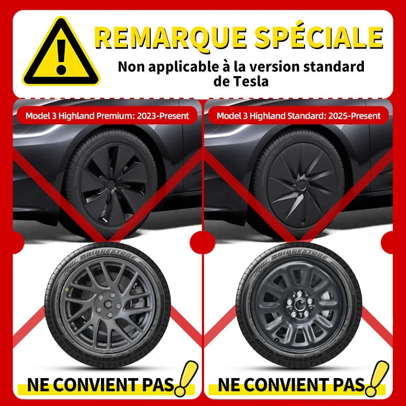 Enjoliveurs 18 Pouces Tesla Model 3 2017-2023