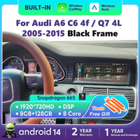 Autoradio Android 14 Audi A6 C6 Q7 2005-2015 CarPlay