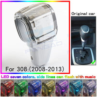 Pommeau de Vitesse Peugeot Cristal LED 7 Couleurs pour Boîte Automatique 206 207 307 308 3008 2008 RCZ