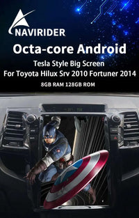 Autoradio Android 14 Écran Vertical Toyota Fortuner et Hilux 2005-2014 CarPlay GPS 4G