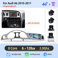 Autoradio Junsun Caméra 360 Audi A6 C6 4F 2005-2011 — vue de face
