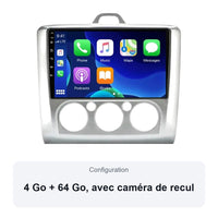 Autoradio CarPlay Ford Focus 2 2004-2011 Android Écran Tactile