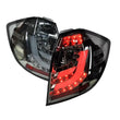 Feux Arrière LED Honda Jazz Fit 2009-2010 Barre LED Fumé Noir