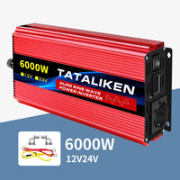 Convertisseur Pur Sinus 12V 24V 220V Voiture 1000 à 8000 W