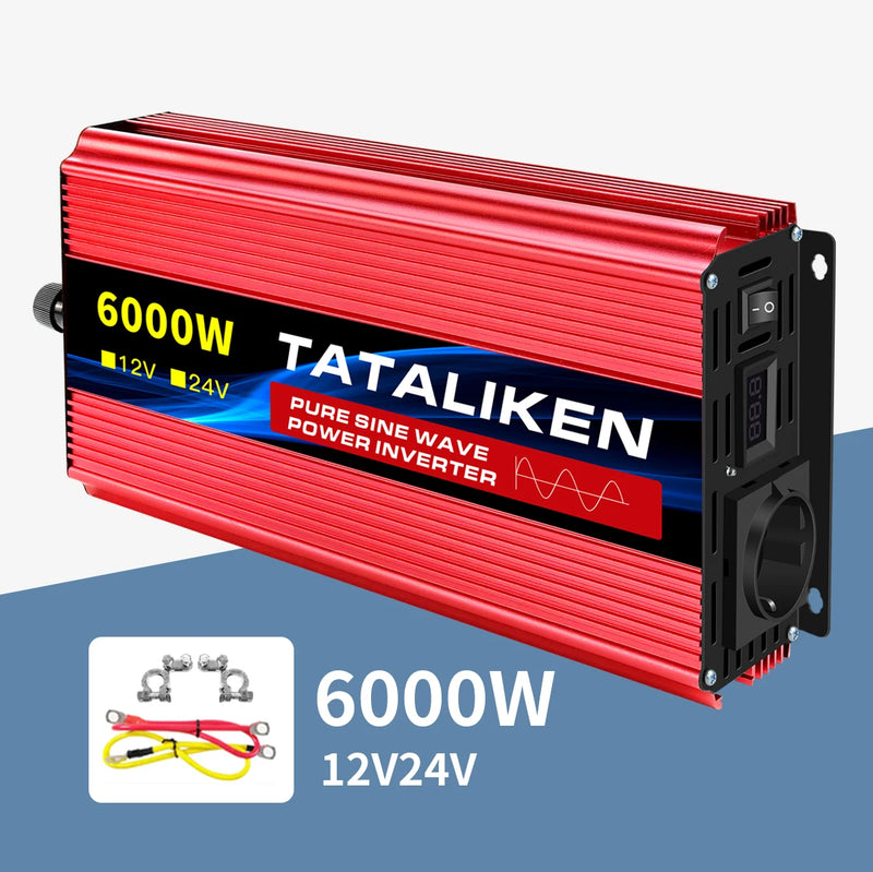 Convertisseur Pur Sinus 12V 24V 220V Voiture 1000 à 8000 W