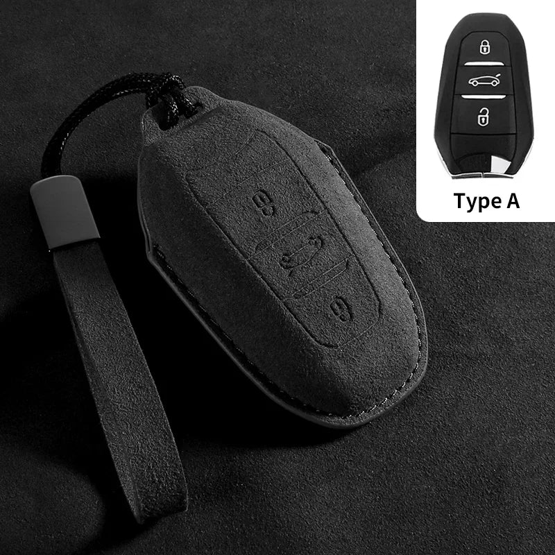 Coque de Clé Peugeot Citroën Suédine Clé Repliable ou Fixe 3 Touches