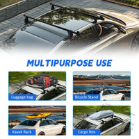 Universal Aluminum Roof Bars 137 cm with Lock
