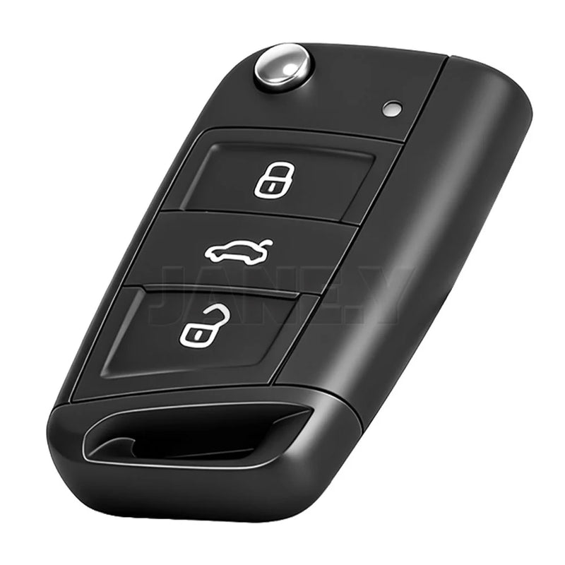 Coque de Clé Volkswagen Golf 7 Polo Tiguan Touran Seat Skoda MQB 3 Touches HU66 ou HU162T