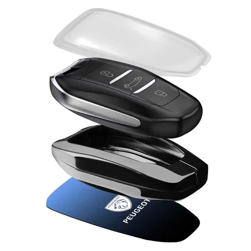 Coque de Clé Peugeot Dégradé Alliage de Zinc Clé Fixe ou Repliable