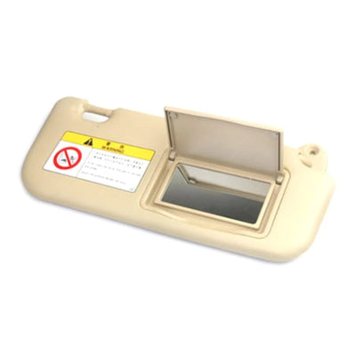 Pare-Soleil Voiture Beige ou Gris avec Miroir de Courtoisie