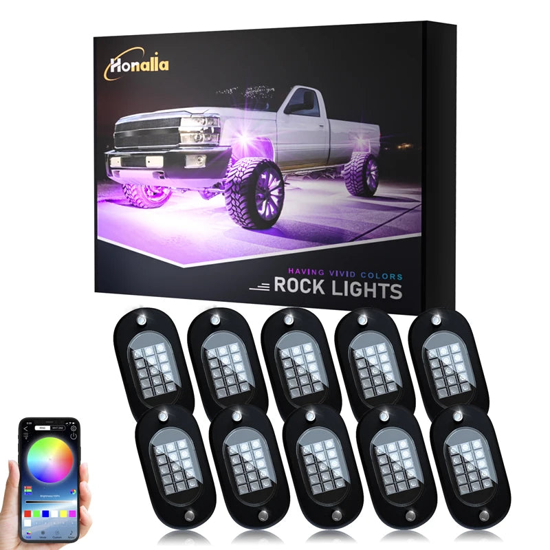 Éclairage d'Ambiance LED RGB Sous Caisse 4x4 SUV