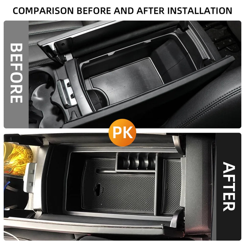 Organiseur de Console Centrale Peugeot 3008 5008 2017-2023 Plateau de Rangement Noir