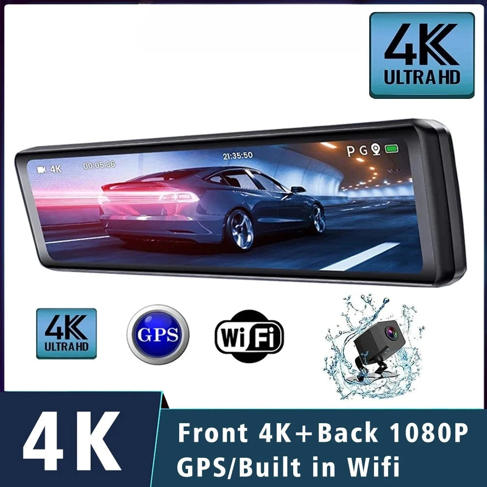 Dashcam Miroir 11,26 Pouces 4K IPS GPS
