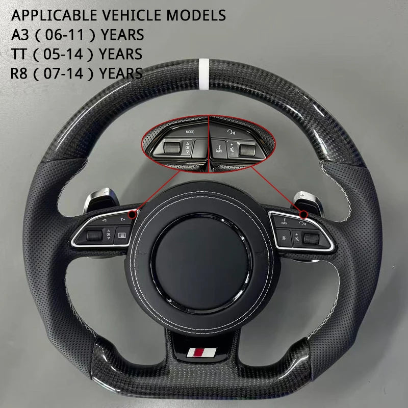 Volant Sport Audi A3 Fond Plat — vue arrière