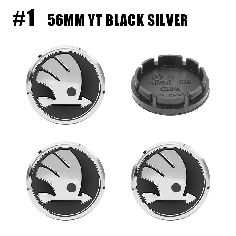Cache-Moyeux Skoda Octavia Fabia Kodiaq 56mm 60mm — vue d'ensemble
