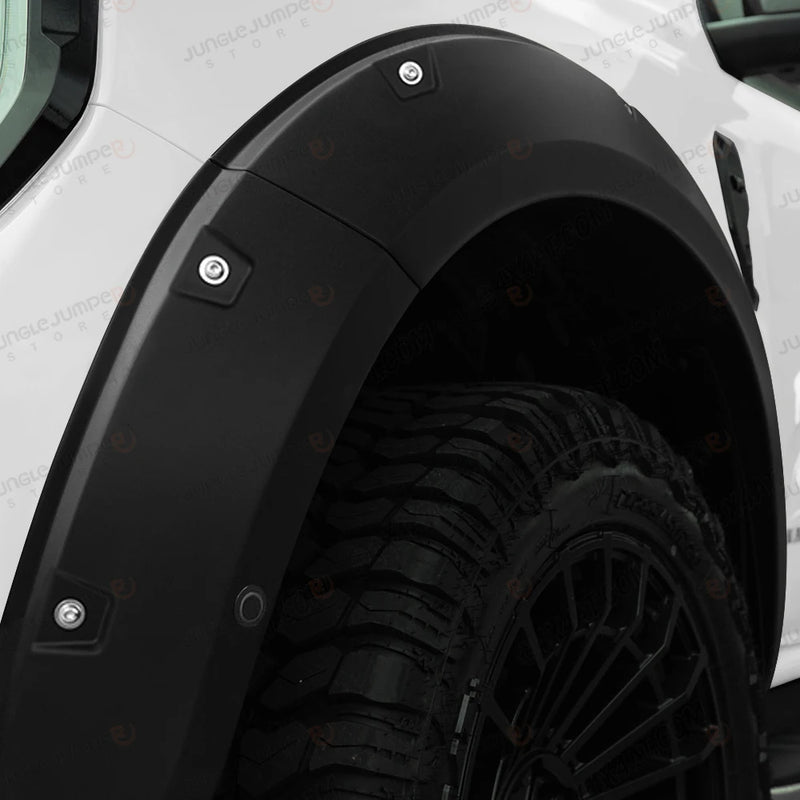 Élargisseurs d'Ailes 8 Pouces Ford Ranger T9 2022-2024 Wildtrak et Wildtrak X Style Rivets, Jeu de 4 Pièces