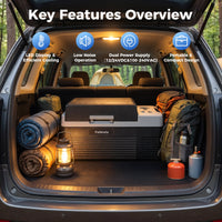 Réfrigérateur de Voiture Patbrela 20 L 40 L 45 L Compresseur 12/24 V avec Contrôle par Application