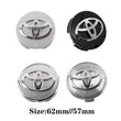Cache-Moyeux Toyota Yaris Corolla RAV4 Camry 57mm 62mm