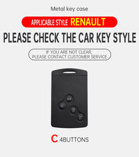 Coque de Clé Renault Alliage de Zinc Mégane 2 Mégane 3 Clio Scénic Captur Laguna Fluence Koleos Duster