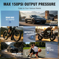 Booster de Batterie Voiture CARSUN 3 en 1 avec Compresseur 150 PSI