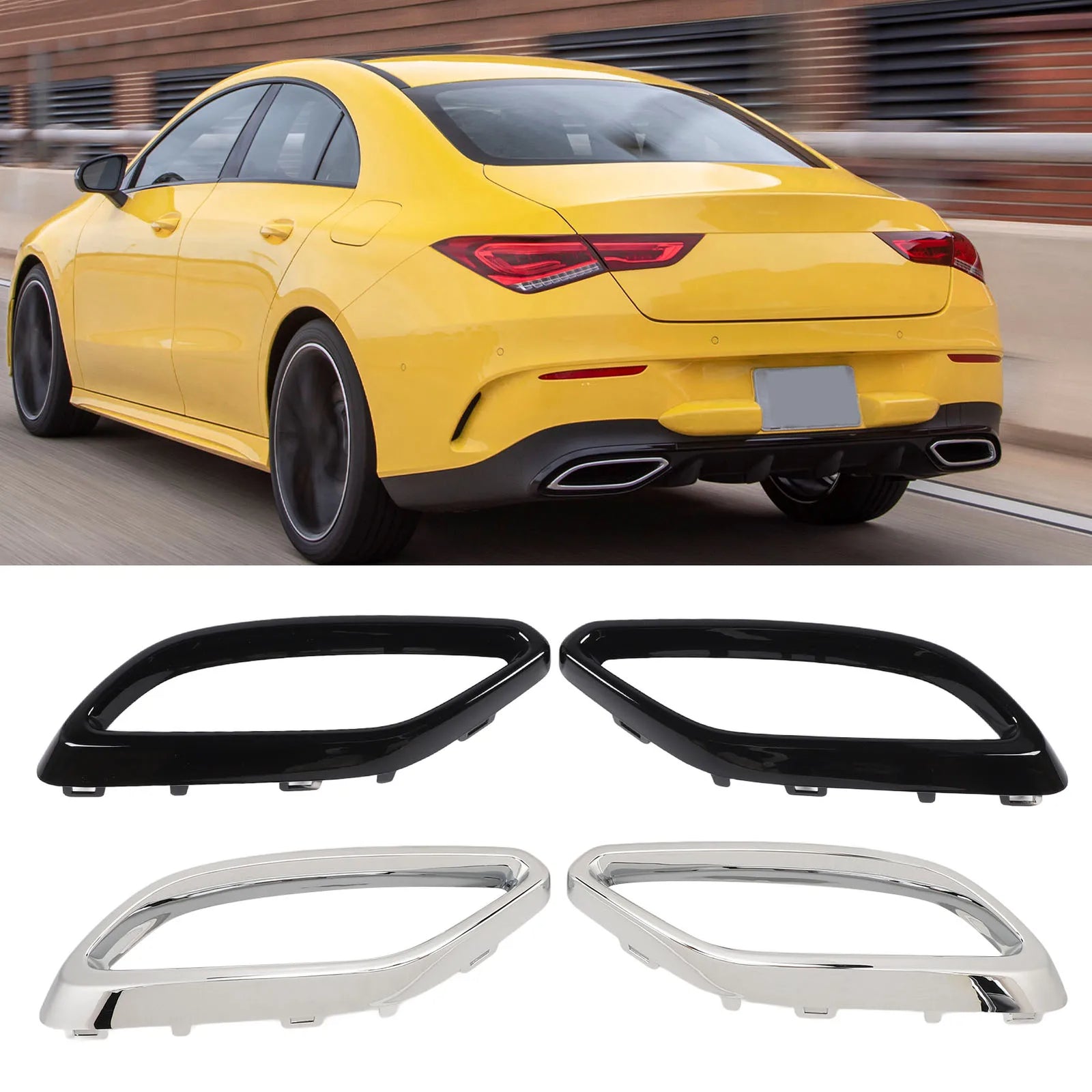 Cadres de Sortie d'Échappement Mercedes CLA C118 AMG Line 2020-2024
